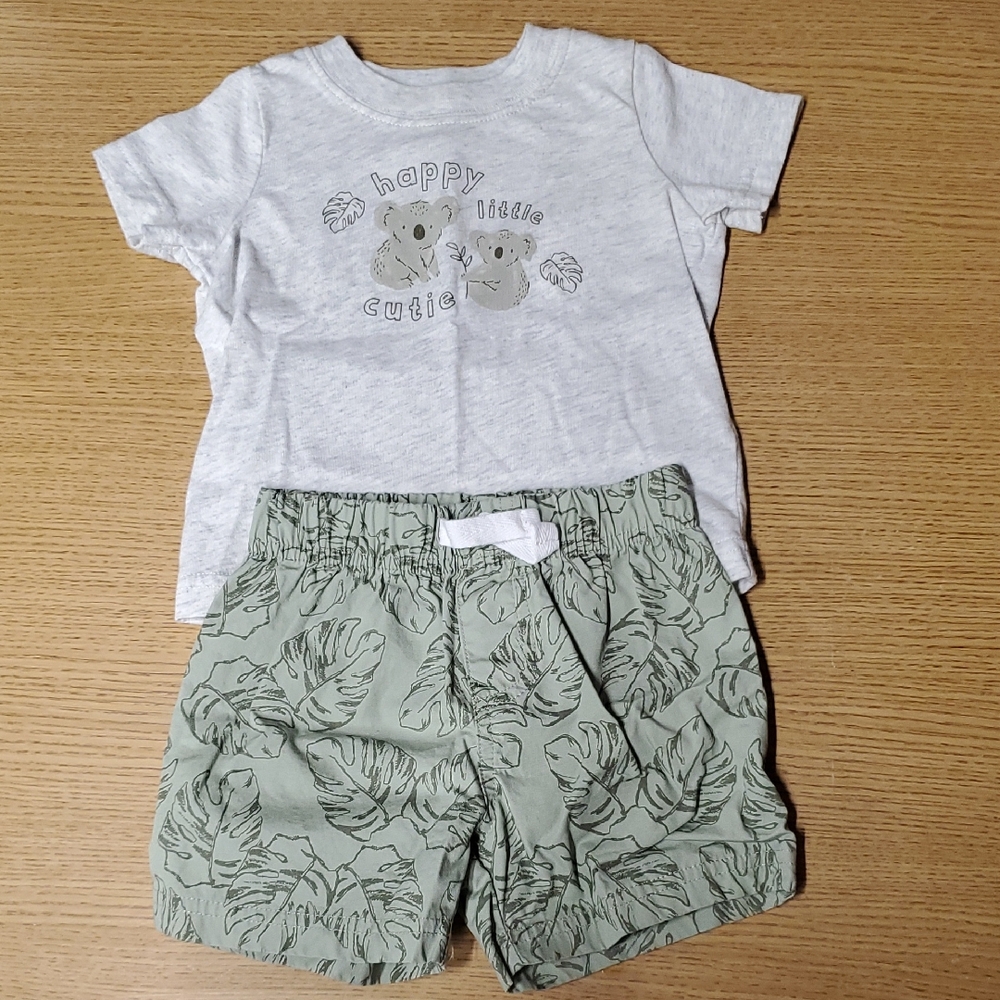 Carter's Gray and Green Koala Baby Outfit